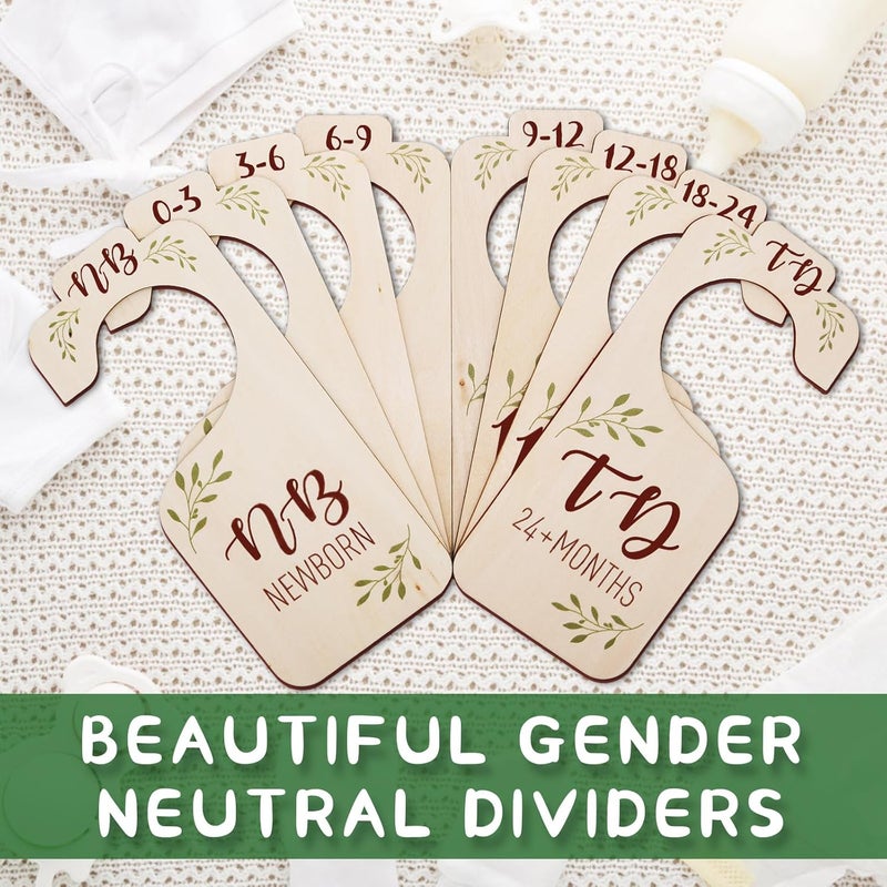 ITDYB Baby Closet Dividers - Set of 8 Wooden Double-Sided Baby Clothes Organizer from Newborn to Toddler for Daily Gender-Neutral Baby Nursery Decor - Image 4